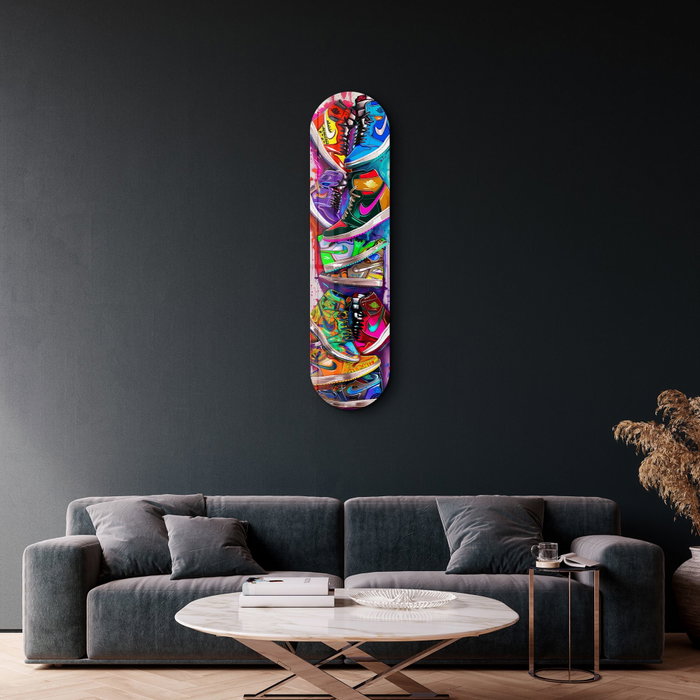 Wallity Colorful Sneakers Pintura Decorativa de Vidrio Templado Wallity Colorful Sneakers Pintura Decorativa de Vidrio Templado
